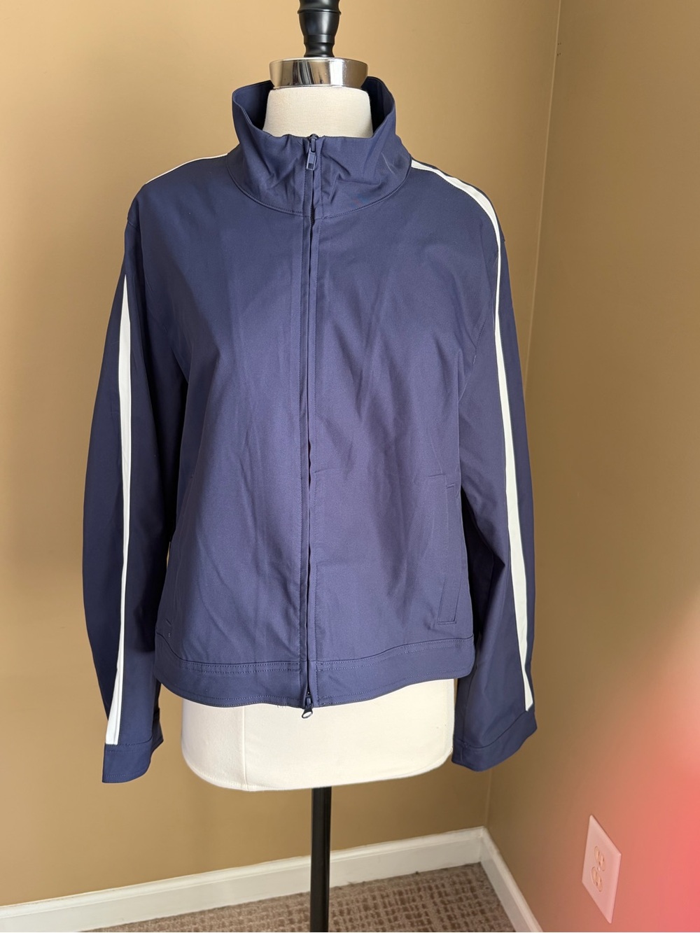 Wild Fable Navy Zip-Up Track Jacket, XL, NWT, Athleisure Gym Girl Retro Casual